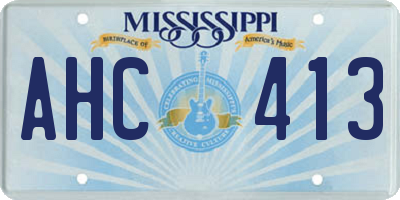 MS license plate AHC413