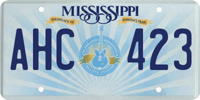 MS license plate AHC423