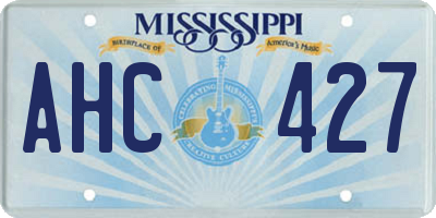 MS license plate AHC427