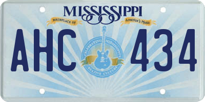 MS license plate AHC434
