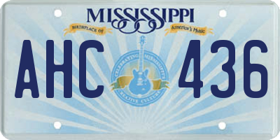MS license plate AHC436