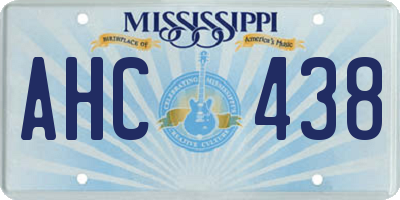MS license plate AHC438