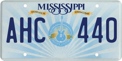 MS license plate AHC440