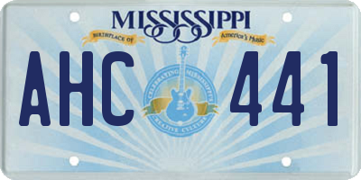 MS license plate AHC441