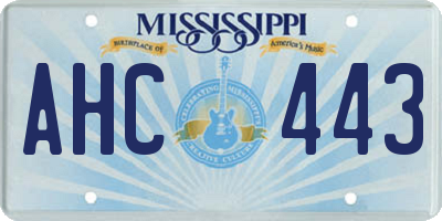 MS license plate AHC443