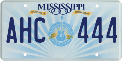 MS license plate AHC444