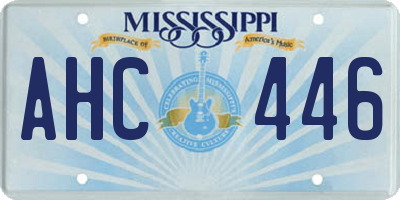 MS license plate AHC446