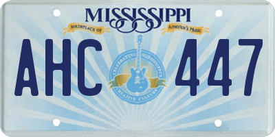 MS license plate AHC447