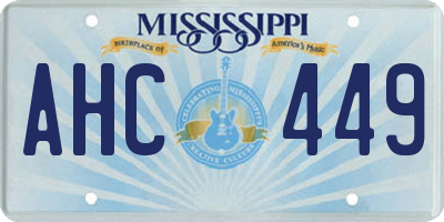 MS license plate AHC449
