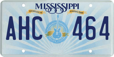 MS license plate AHC464