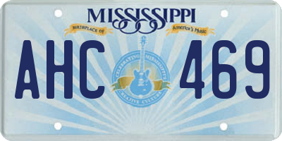 MS license plate AHC469
