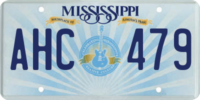 MS license plate AHC479