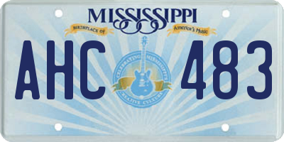 MS license plate AHC483