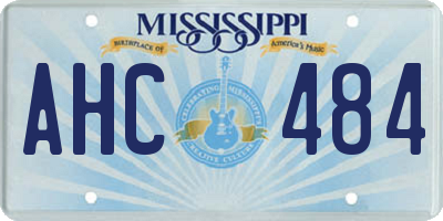 MS license plate AHC484