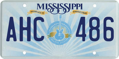 MS license plate AHC486