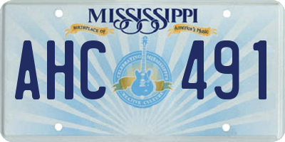 MS license plate AHC491