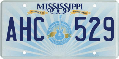 MS license plate AHC529