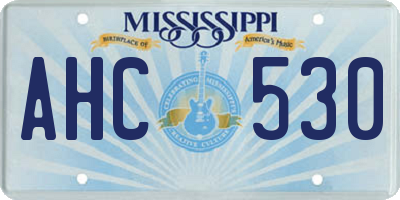 MS license plate AHC530