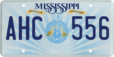 MS license plate AHC556