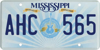MS license plate AHC565