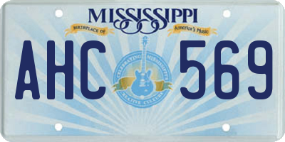MS license plate AHC569