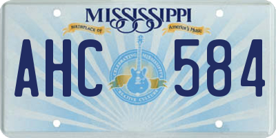 MS license plate AHC584