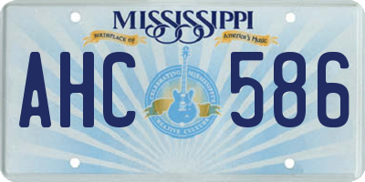 MS license plate AHC586