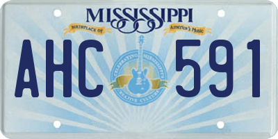 MS license plate AHC591