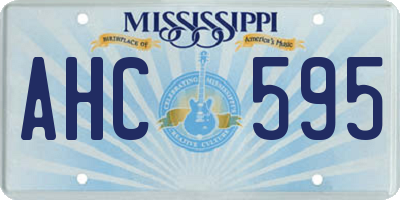 MS license plate AHC595