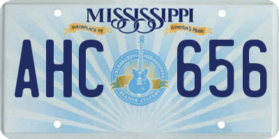 MS license plate AHC656