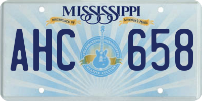 MS license plate AHC658