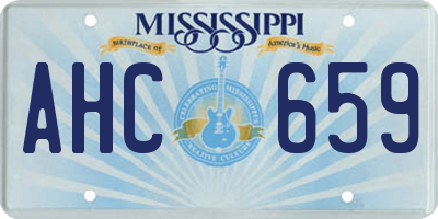 MS license plate AHC659