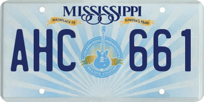 MS license plate AHC661