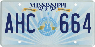 MS license plate AHC664