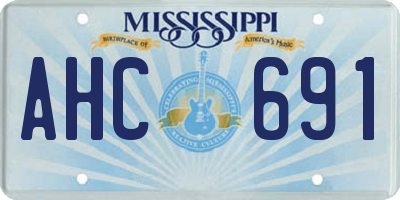 MS license plate AHC691
