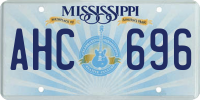 MS license plate AHC696
