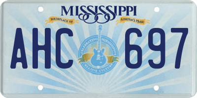 MS license plate AHC697