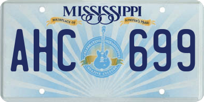 MS license plate AHC699