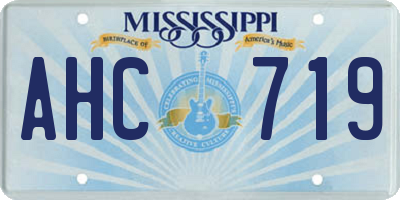 MS license plate AHC719