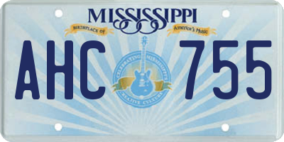 MS license plate AHC755
