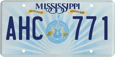 MS license plate AHC771
