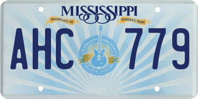 MS license plate AHC779