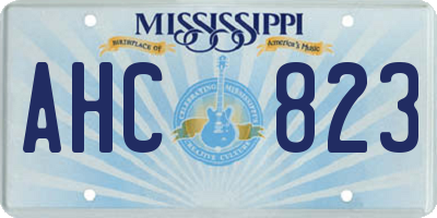 MS license plate AHC823