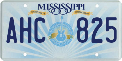 MS license plate AHC825