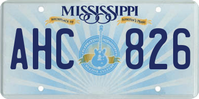 MS license plate AHC826