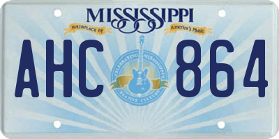 MS license plate AHC864