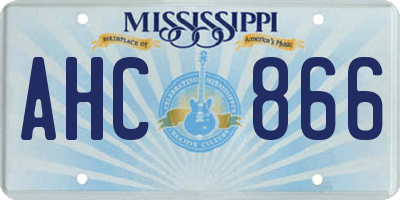 MS license plate AHC866