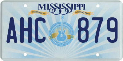 MS license plate AHC879