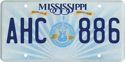 MS license plate AHC886
