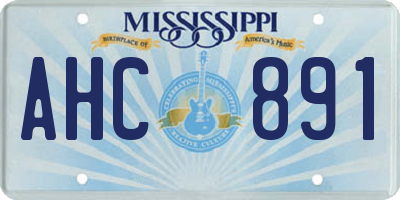 MS license plate AHC891